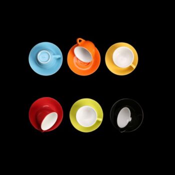Tazzine da caffè artigianali colorate in ceramica